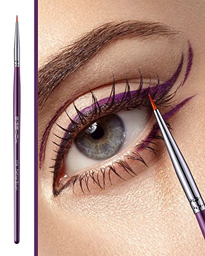 EIGSHOW Purple Eyeliner Brush Set - Fine Precision Eye & Brow Makeup Tools