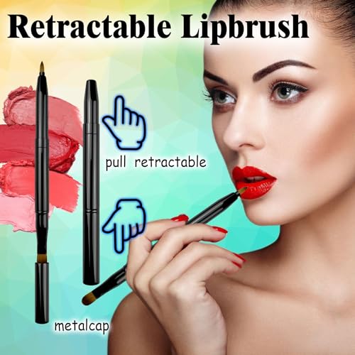 Zylsnice 4-in-1 Eye & Lip Brush Set - Travel-Friendly Makeup Brushes