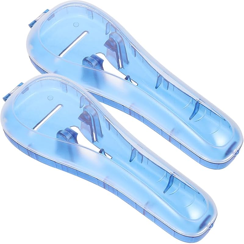 Beavorty 2-Pack Travel Safety Razor Cases - Portable Plastic Shaving Holder for Men