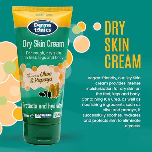 Dermatonics Urea Dry Skin Cream 200ml - Intensive Moisturizer & Callus Remover