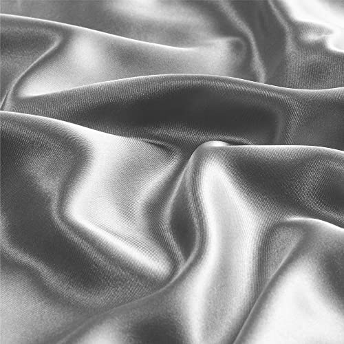 BEDELITE Satin Pillowcases Set of 4 - Standard 20"x26" Grey