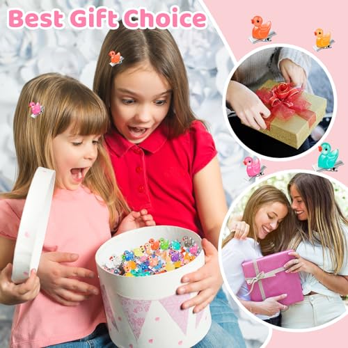 84Pcs Glow Duck Sprouts Rave Hair Clips - Colorful Accessories