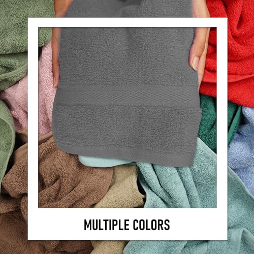 Lenenz 8-Piece Cotton Towel Set - Ultra Soft, Quick Dry, Light Grey