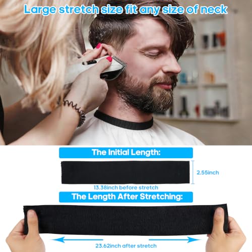 YELEGAI Black Disposable Barber Neck Strips - 5 Rolls, 500 Strips, Hygienic & Pre-Cut