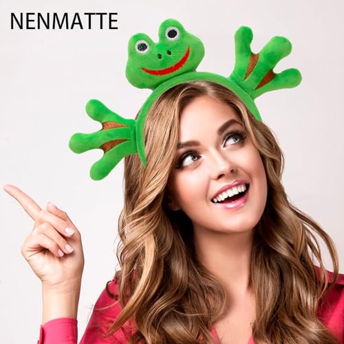 NENMATTE N1 Green Frog Headbands for Women & Girls, Animal Costume Hair Accessories