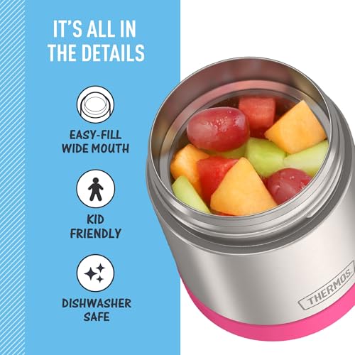 THERMOS FUNtainer 10oz Kids Food Jar - Insulated Stainless Steel, Pink