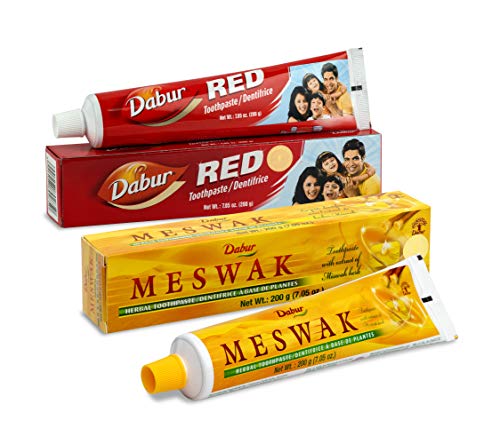 Dabur Meswak Herbal Toothpaste with Miswak Essence - Pack of 3