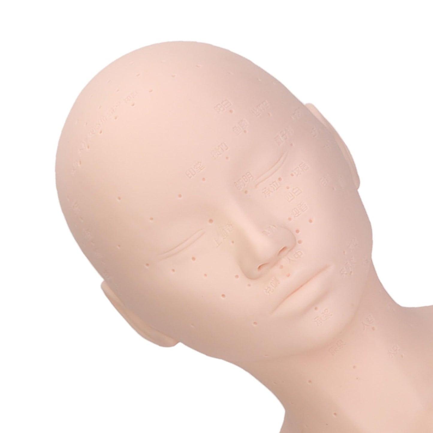 Esthetics Mannequin Head with Shoulders, Cosmetology Mannequin Head with Acupuncture Points, Soft PVC Mannequin Head for Facials Massage, Wigs Hat Display, Makeup Practice