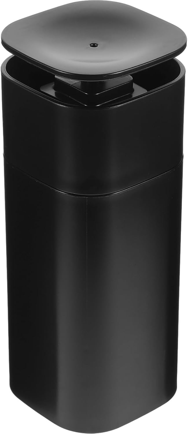 Push Down Liquid Pump Dispenser Bottle - Ideal for Nail Polish & Makeup Remover | 2.75" x 2.75" x 7" - Black