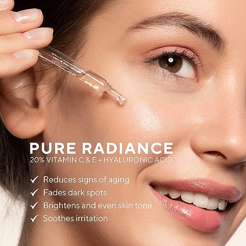 Lupure Vitamin C Face Serum 20% with Hyaluronic Acid & Vitamin E - 1 Fl Oz