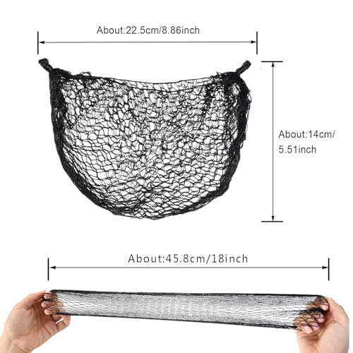 12 Pcs 18 Inch Thick Elastic Hair Nets for Women - Durable & Breathable