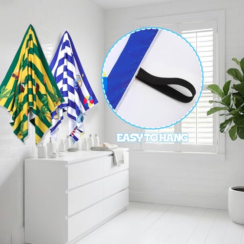 Oversized Beach Towels Set - Quick Dry Microfiber for Travel