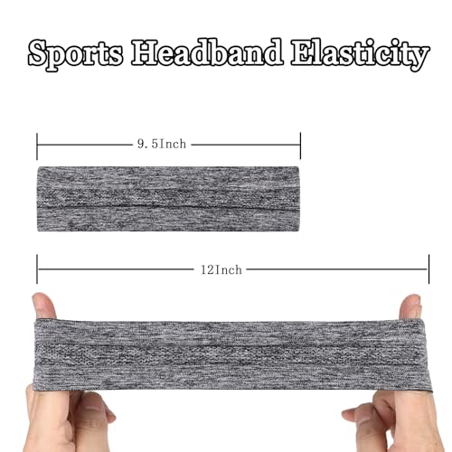 Non-Slip Workout Headbands for Women - 3 Pack Sweatbands