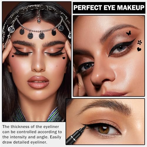 Double-Headed Black Eyeliner Stamp Pen Set for Easy Cat Eye Makeup