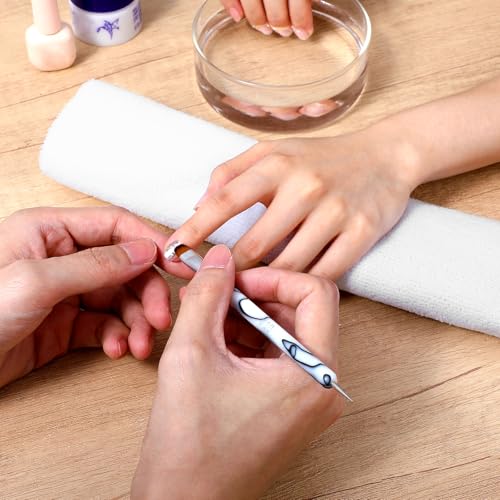 Matwsec 4 Pcs French Nail Brushes Set with Dotting Tool