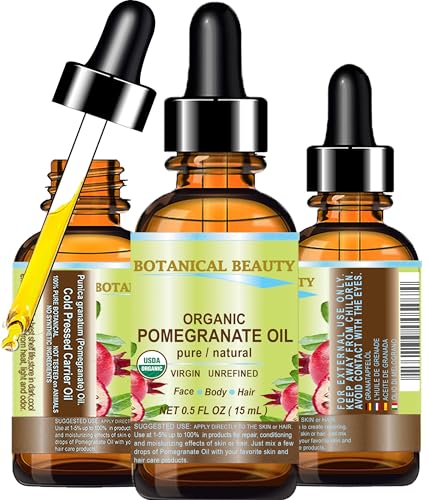 Botanical Beauty Organic Pomegranate Seed Oil - 100% Pure Cold-Pressed, 15ml