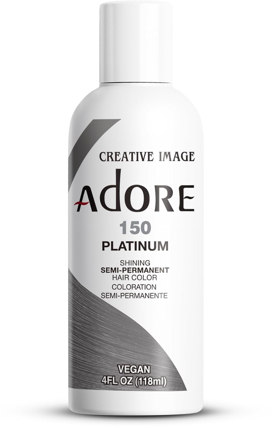 Adore Semi Permanent Hair Color - Mystic Grey | Vegan, Ammonia-Free Hair Dye | 4 Fl Oz