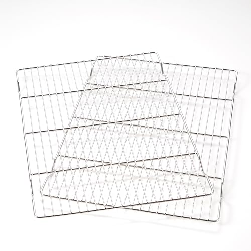 Heavy Duty Stainless Steel Cooling Racks - 2 Pack, 10x15 Inch