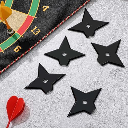 Weewooday 10 Pack Ninja Star Refrigerator Magnets - Cool Black Decor