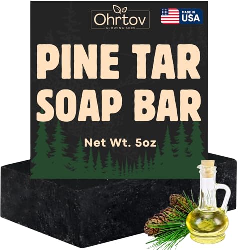 Natural Pine Tar Soap Bar for Men & Women – Acne & Eczema Relief