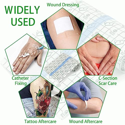 Flatoedu Tattoo Aftercare Bandage Roll 2" x 360" - Waterproof Film