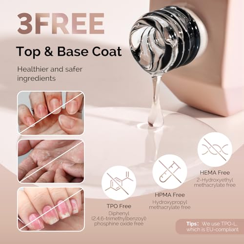 MelodySusie HEMA-Free Gel Top & Base Coat Set - 15ML
