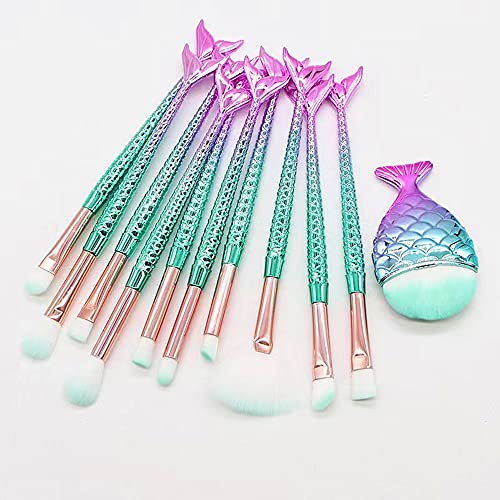 11-Piece Eye Makeup Brush Set with Soft Bristles & Stylish Handle
