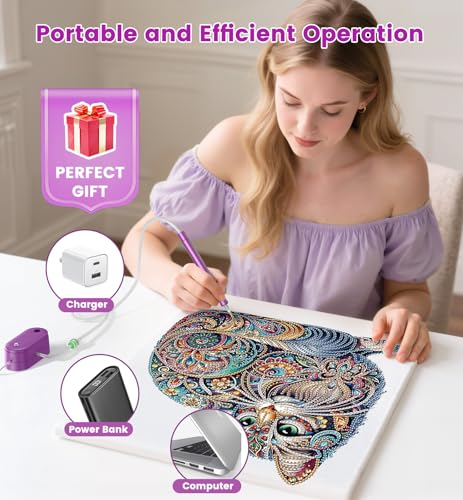 WOLIOS Electric Diamond Painting Pen - Vacuum Art Tool for Easy Crafting