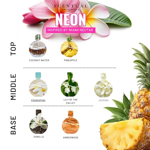 Scentual Fragrances, Neon Ultra-Concentrated Hair & Body Perfume Mist, Long Lasting Women's Fragrance, Gourmand Perfumes for Women, Vegan and Cruelty Free