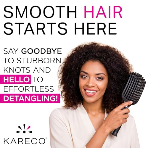 KareCo Premium Tangle Buster Brush - Cashmere Travel Detangler for All Hair Types
