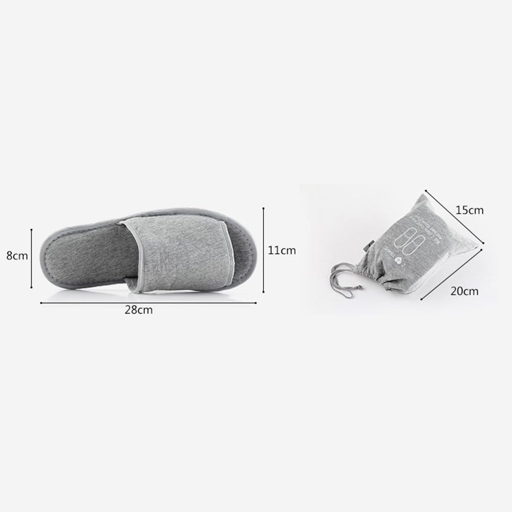 Portable Travel Spa Slippers - Foldable Closed Toe Cotton Shoes | Non-Slip Indoor Footwear for Home & Hotel