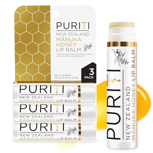 PURITI Manuka Honey Lip Balm 3-Pack – Soothing & Moisturizing