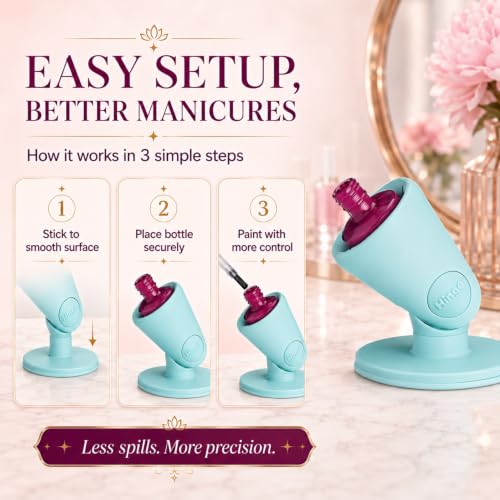 Tweexy Hinge Nail Polish Holder - Zen Green Anti-Spill Stand