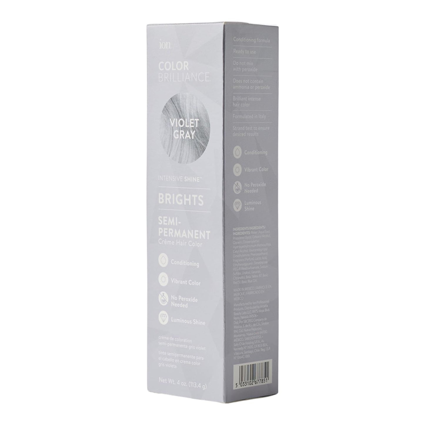 Brights Semi-Permanent Hair Color - Violet Gray | Vibrant, Long-Lasting Shade