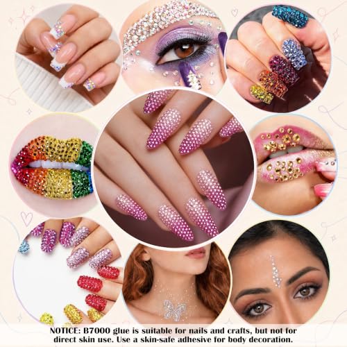 Callmynm 40 Colors Jelly Rhinestones Kit A1 - 3mm Resin Gems for Nail Art & Crafts