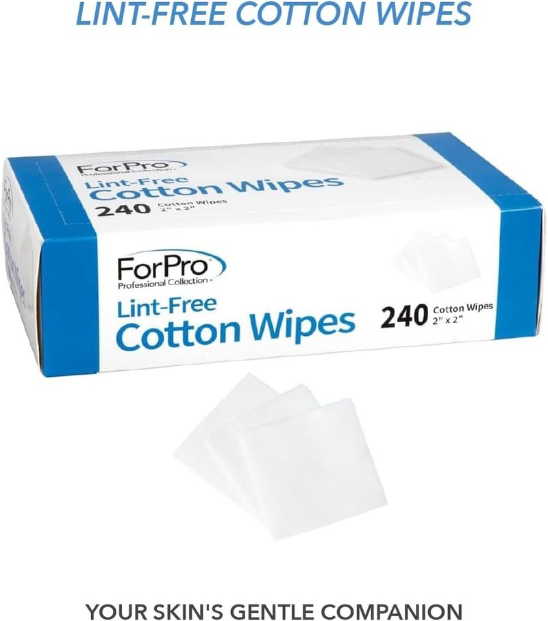 ForPro Lint-Free Cotton Wipes - 100% Pure Cotton Gauze, 2" x 2", White, 240-Count