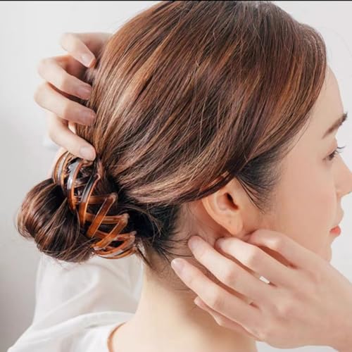 Aweoisa 7PCS Bird Nest Hair Clips Set – Color-02 Expandable Ponytail Holders for Women