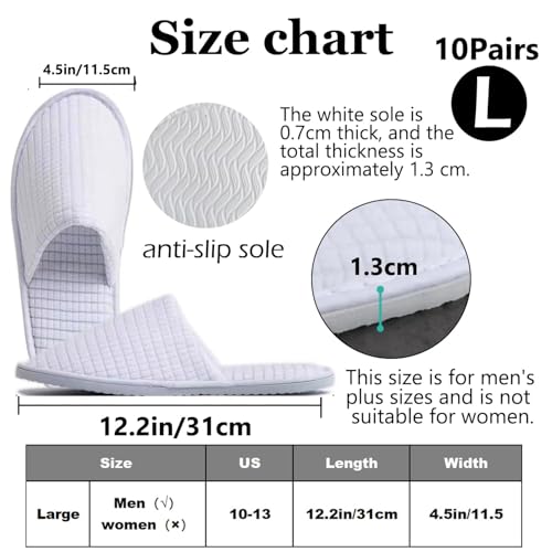 Spa Slippers for Guests 6/10/12 Pairs Jacquard Fleece Closed-Toe Washable Reusable