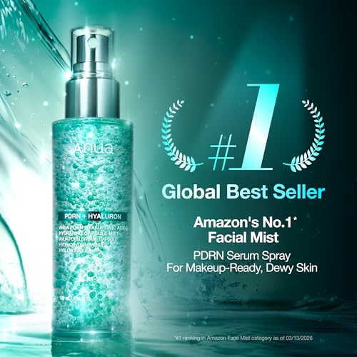ANUA PDRN Collagen Glow Facial Serum Spray 3.38 fl oz - Hydrating Anti-Aging Toner with Hyaluronic Acid & Collagen
