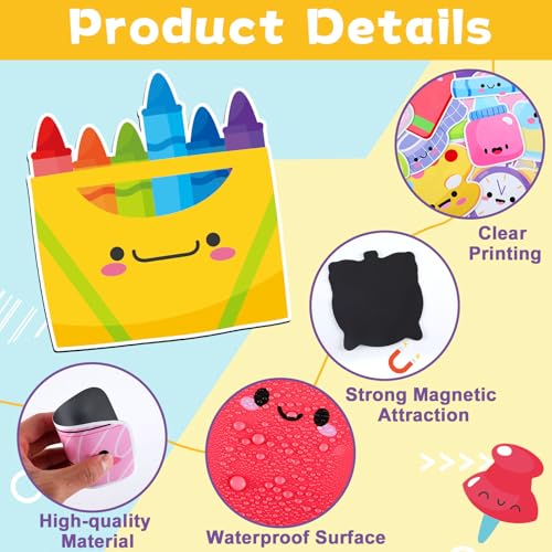 40 PCS Colorful Magnets Set for Whiteboards & Fridges