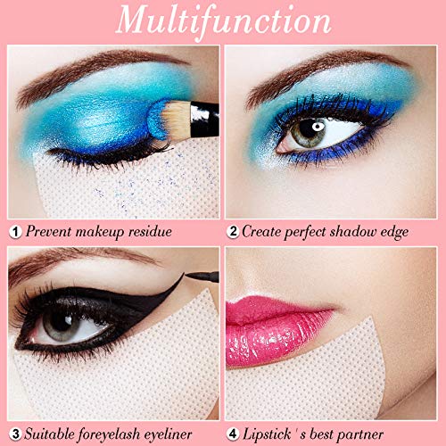 600 White Eyeshadow Pad Shields - Half Moon Stencils for Makeup