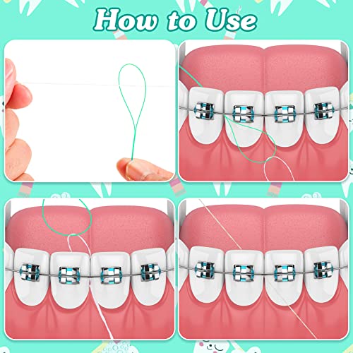 Vesici Dental Floss Threaders for Bridges, Braces, and Implants - 600 Count