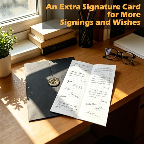 Jumbo Retirement Signature Book with Extra Card & Pocket