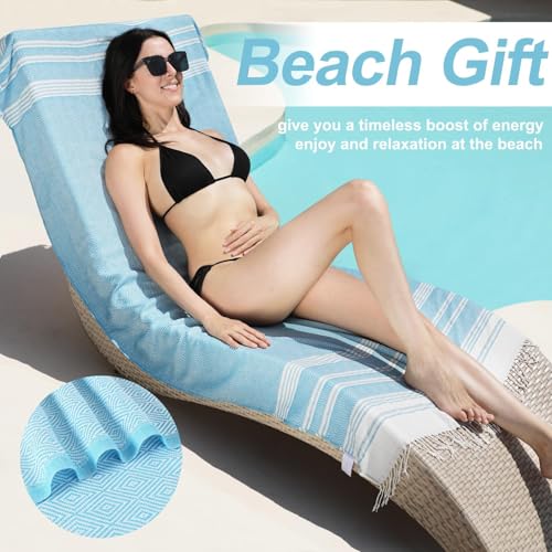 Genovega Oversized Turkish Cotton Beach Towel Set - 74x38