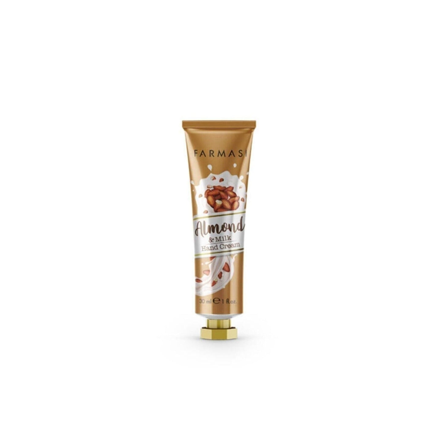 FARMASi Hand Cream with Shea Butter, Deep Moisturizing Hand Lotion for Dry and Rough Hands, Fast Absorbing Non-Greasy Formula, Daily Hydration, Travel Size, 1 fl oz, Almond & Milk