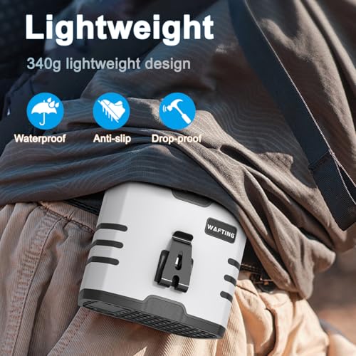 WAFTING Portable Waist Fan with 10,000mAh Battery - 10 Speed Adjustable Air Conditioner for Outdoor Activities