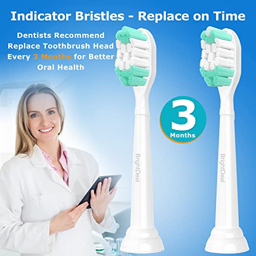 BrightDeal Replacement Toothbrush Heads for Philips Sonicare - 4 Pack