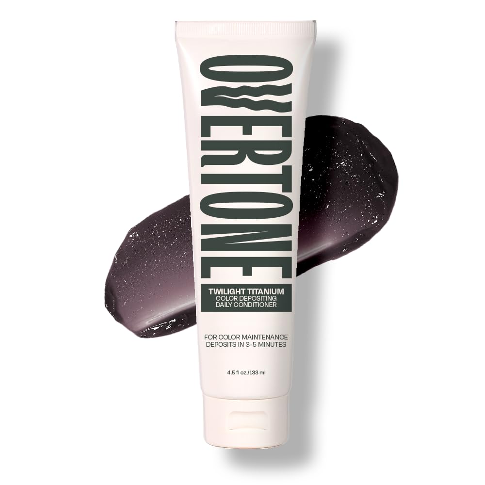 Overtone Daily Color Depositing Conditioner - Pastel Silver | 4.5oz Vegan Formula with Shea Butter & Coconut Oil for Color Refreshment