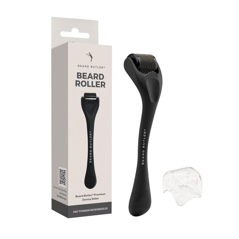 Beard Butler 'The Original' Beard Roller for Men | Includes Travel Case | Derma Roller | 540 Titanium Microneedles (.3mm)
