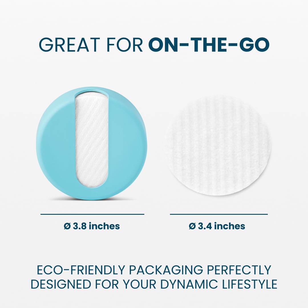 LastRound Reusable Makeup Remover Pads - 7 Washable Eco-Friendly Reusable Cotton Rounds for Face - Sustainable & Soft Cotton Face Pads for Facial Cleansing & Eye Makeup Removal - Travel Storage Case